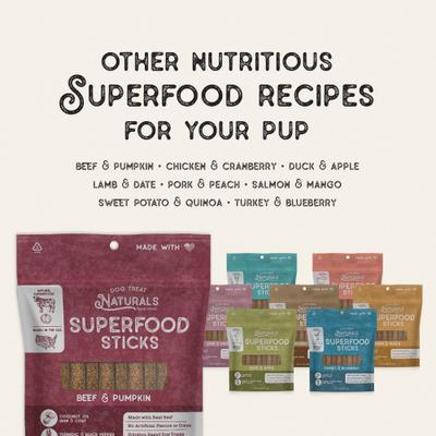 Show full view: Dog Treat Naturals Lamb & Date Superfood Fresh All Stages Natural Chews Sticks Treats, 10-oz bag slide 5 of 7