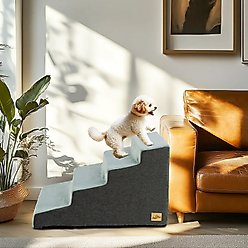 BingoPaw High-Density Sponge Foam Dog Steps, Grey, 4 Step slide 2 of 9