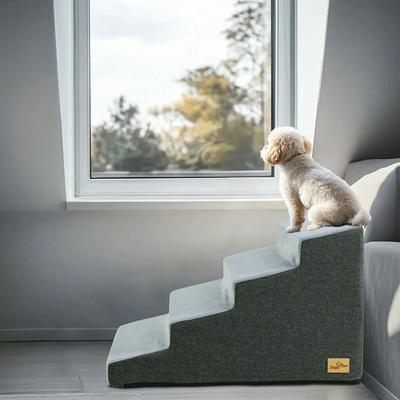 Show full view: BingoPaw High-Density Sponge Foam Dog Steps, Grey, 4 Step slide 6 of 11