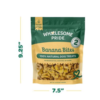 Show full view: Wholesome Pride Pet Treats Banana Bites 100% All-Natural Limited Ingredient Dog Treats, 8-oz bag slide 8 of 11