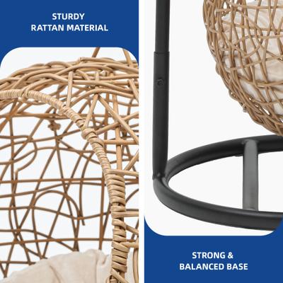 Show full view: Yitahome Rattan Wicker Swing Cat Bed, Brown slide 5 of 8