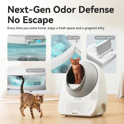 Show full view: CATLINK 2025 PRO Ultra Self-Cleaning Cat Litter Box with AI Camera slide 7 of 10