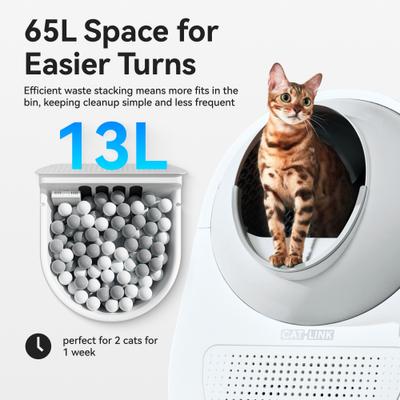 Show full view: CATLINK 2025 PRO Ultra Self-Cleaning Cat Litter Box with AI Camera slide 8 of 10