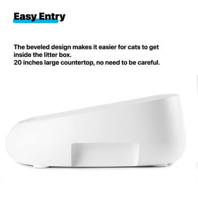 Show full view: Neakasa M1 Open Top Cat Litter Box Ramp Accessory, White slide 5 of 9