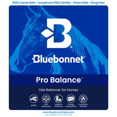 Show full view: Bluebonnet Feeds Pro Balance Pellets Horse Supplement, 12.5-lb tub slide 2 of 6