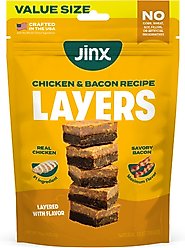 Jinx Chicken & Bacon Layers Jerky Dog Treats, 15-oz bag