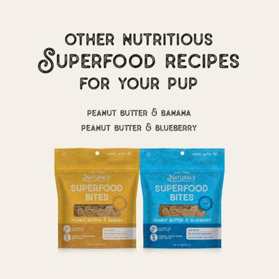 Show full view: Dog Treat Naturals Peanut Butter & Banana Superfood Bites Dog Treats, 8-oz bag slide 5 of 7