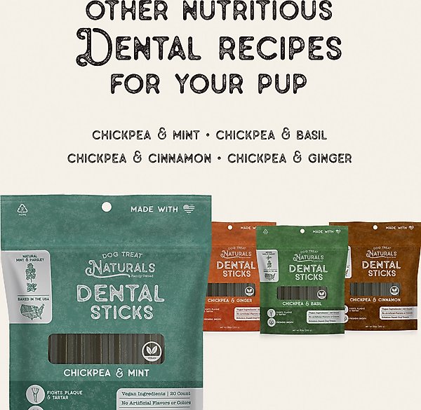 Show full view: Dog Treat Naturals Dental Sticks Chickpea & Mint Dog Treats, 20 count slide 5 of 8