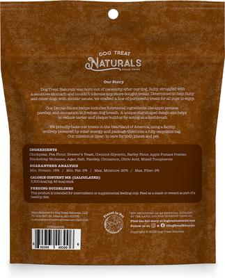 Show full view: Dog Treat Naturals Dental Sticks Chickpea & Cinnamon Dog Treats, 20 count slide 7 of 7