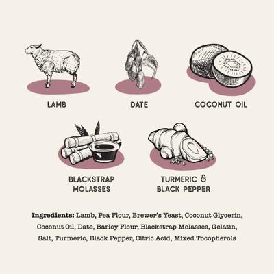 Show full view: Dog Treat Naturals Lamb & Date Superfood Fresh All Stages Natural Chews Sticks Treats, 10-oz bag slide 3 of 7