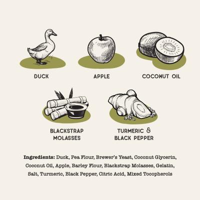 Show full view: Dog Treat Naturals Duck & Apple Superfood Fresh All Stages Natural Chew Stick Dog Treats, 10-oz bag slide 3 of 8