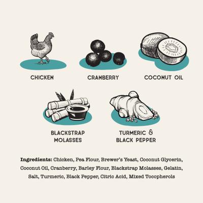 Show full view: Dog Treat Naturals Chicken & Cranberry Superfood Fresh All Stages Natural Chews Sticks Dog Treats, 10-oz bag slide 3 of 7