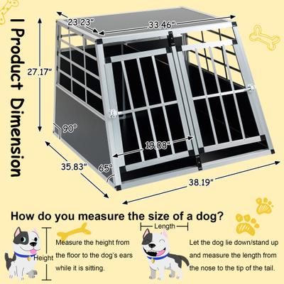 Show full view: Cesicia Double Door Dog Travel Crate slide 4 of 7