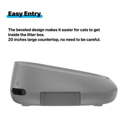 Show full view: Neakasa M1 Open Top Cat Litter Box Ramp Accessory, Grey slide 4 of 8