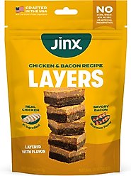 Jinx Chicken & Bacon Layers Jerky Dog Treats, 5-oz bag