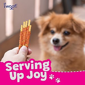 Woof Island Adult Coconut Sticks with Chicken Natural Dog Chew Treats, 3.5-oz bag, 12 count