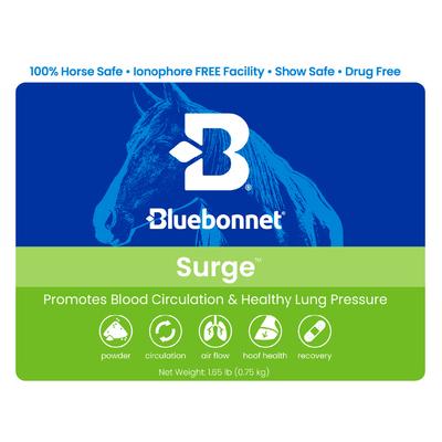 Show full view: Bluebonnet Feeds Surge Lung Support Horse Supplement, 1.65-lb jar slide 2 of 4