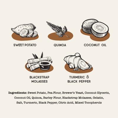 Show full view: Dog Treat Naturals Sweet Potato & Quinoa Vegan Superfood Fresh All Stages Natural Chew Stick Dog Treats, 10-oz bag slide 3 of 7