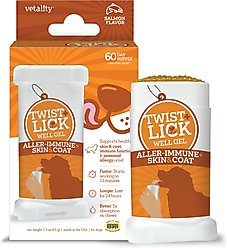 Vetality Twist & Lick Aller-Immune, Skin & Coat Health Supplement for Dogs, 2.3-fl oz