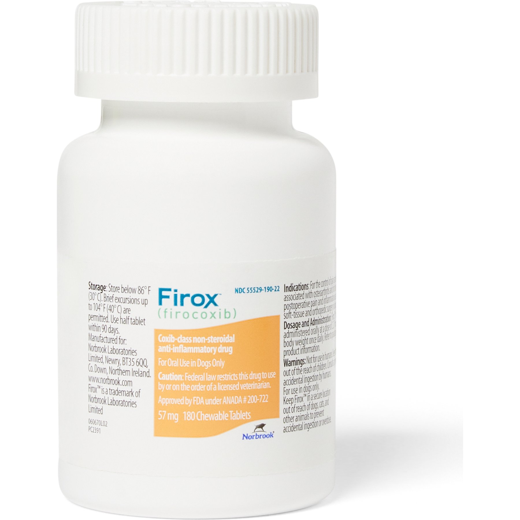 Firox (firocoxib) Chewable Tablets for Dogs, 57-mg, 30 chewable tablets