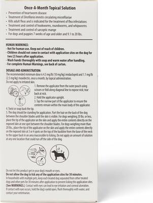 Show full view: Midamox Topical Solution for Dogs, 9.1-20 lbs, (Teal Box), 6 Doses (6-mos. supply) slide 3 of 6