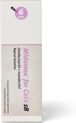 Show full view: Midamox Topical Solution for Cats, 9.1-18 lbs, (Purple Box), 6 Doses (6-mos. supply) slide 3 of 5