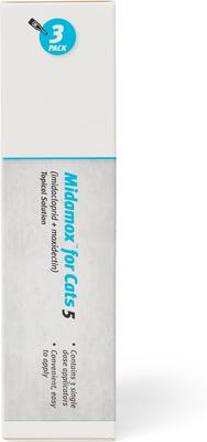 Show full view: Midamox Topical Solution for Cats, 2-5 lbs (Teal Box), 3 Doses (3-mos. supply) slide 3 of 5