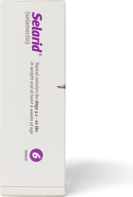 Show full view: Selarid Topical Solution for Dogs, 5.1-10 lbs, (Purple Box), 6 Doses (6-mos. supply) slide 3 of 6