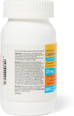 Show full view: Carprieve (Carprofen) Chewable Tablets, 25mg, 1 chewable tablet slide 4 of 6
