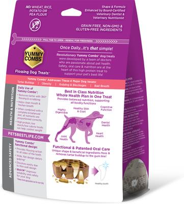 Show full view: Yummy Combs Fish & Egg X-Small Dental Dog Treats, 12-oz bag, 48 count slide 3 of 9