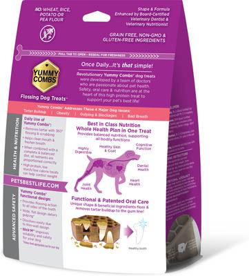 Show full view: Yummy Combs Fish & Egg X-Large Dental Dog Treats, 12-oz bag, 6 count slide 3 of 8