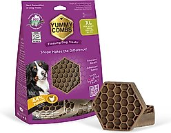 Yummy Combs Ingenious Oral Care Flossing X-Large Breed Grain-Free Adult Dog Treats, 6 count