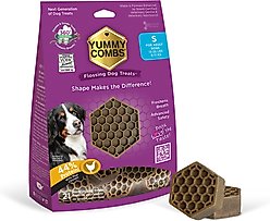 Yummy Combs Ingenious Oral Care Flossing Small Breed Grain-Free Adult Dog Treats, 21 count