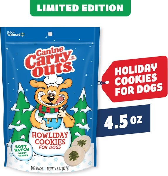 Canine Carry Outs Woofmas Holiday Dog Treats, 4.5-oz bag