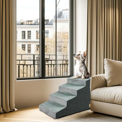 Show full view: BingoPaw High-Density Sponge Foam Dog Steps, Grey, 4 Step slide 8 of 11