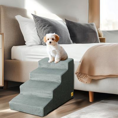Show full view: BingoPaw High-Density Sponge Foam Dog Steps, Grey, 4 Step slide 3 of 11