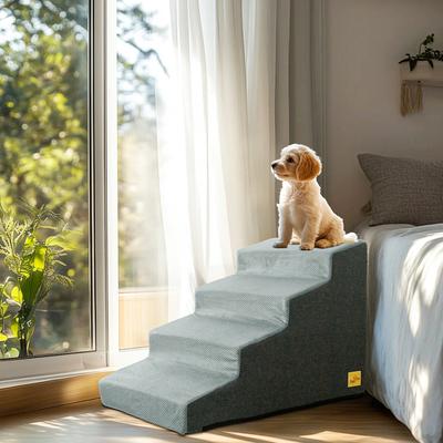 Show full view: BingoPaw High-Density Sponge Foam Dog Steps, Grey, 4 Step slide 5 of 11