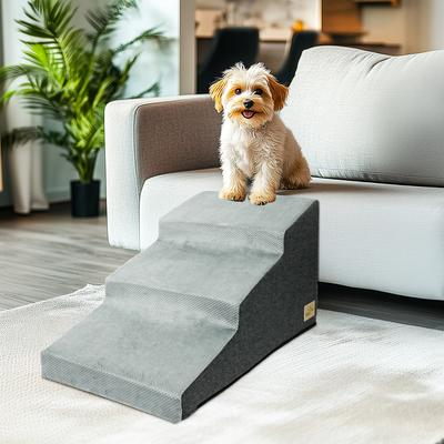 Show full view: BingoPaw High-Density Sponge Foam Dog Steps, Grey, 3 Step slide 8 of 10