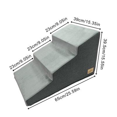 Show full view: BingoPaw High-Density Sponge Foam Dog Steps, Grey, 3 Step slide 6 of 10
