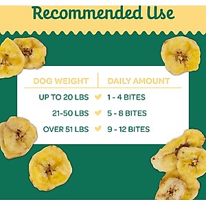 Wholesome Pride Pet Treats Banana Bites Dehydrated Dog Treats, 8-oz bag