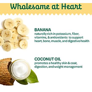 Wholesome Pride Pet Treats Banana Bites Dehydrated Dog Treats, 8-oz bag