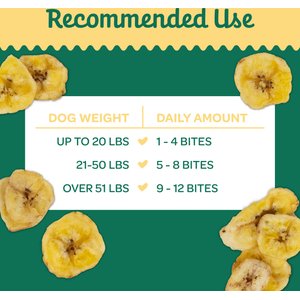 Wholesome Pride Pet Treats Banana Bites 100% All-Natural Limited Ingredient Dog Treats, 16-oz bag