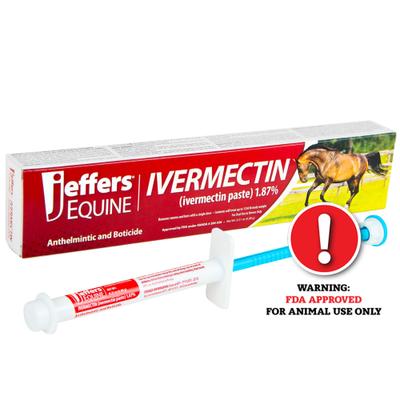Show full view: Jeffers Ivermectin Horse Dewormer Gel, Apple Flavored, 1.87% slide 1 of 9