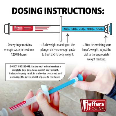 Show full view: Jeffers Ivermectin Horse Dewormer Gel, Apple Flavored, 1.87% slide 3 of 9