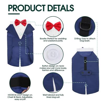 Show full view: Kuoser Dog Tuxedo, Blue, Medium slide 5 of 9