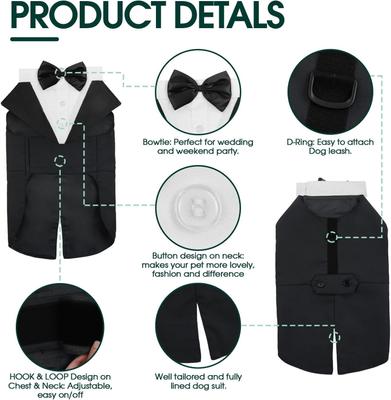 Show full view: Kuoser Dog Tuxedo, Black, Small slide 4 of 8