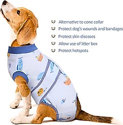 Kuoser Dog Recovery Suit, Blue, Medium slide 2 of 7