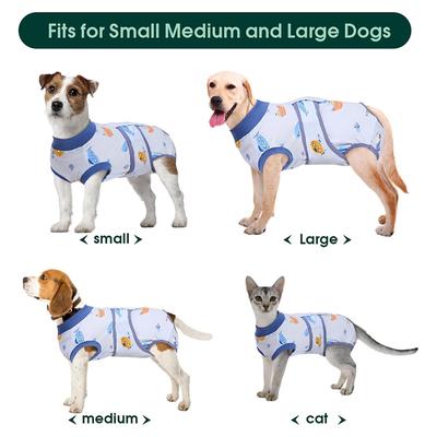 Show full view: Kuoser Dog Recovery Suit, Blue, Medium slide 3 of 8