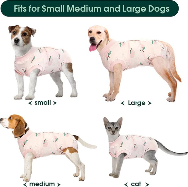Show full view: Kuoser Dog Recovery Suit, Light Pink, Medium slide 3 of 7