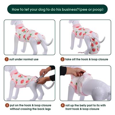 Show full view: Kuoser Dog Recovery Suit, Pink, Medium slide 5 of 9